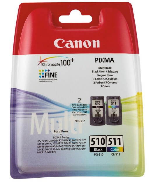 Canon PG-510 / CL-511 Multipack Kartuş Seti Siyah+Renkli