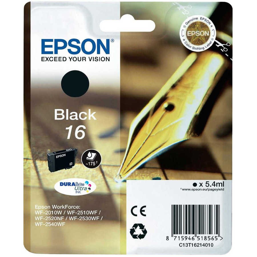 Epson 16-T1621-C13T16214020 Siyah Orjinal Kartuş