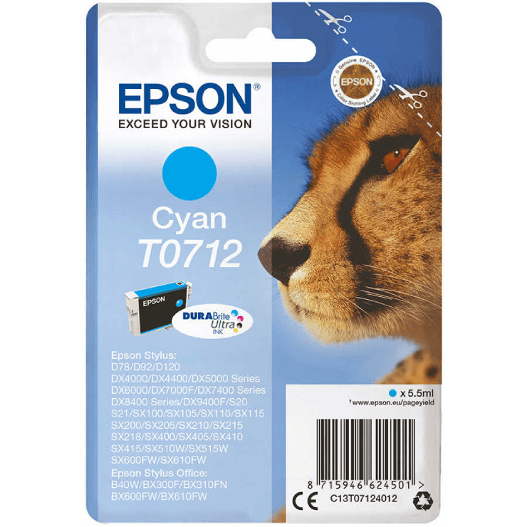 Epson T0712-C13t07124020 Mavi Orjinal Kartuş